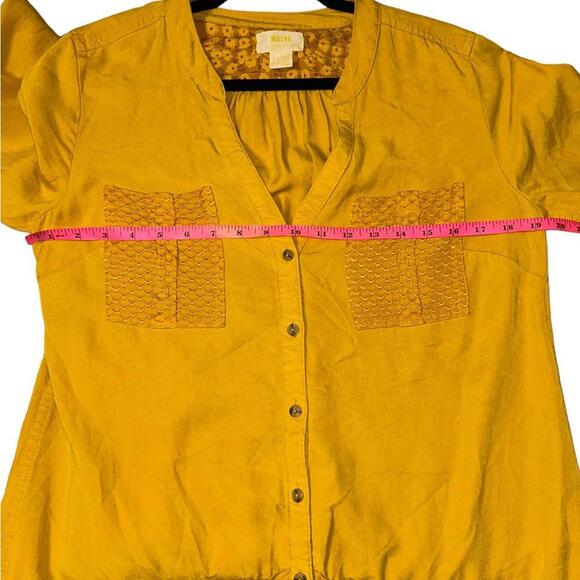 Anthropologie l Maeve Marlie Button-Front Tunic Dress Size 6 - Picture 7 of 12